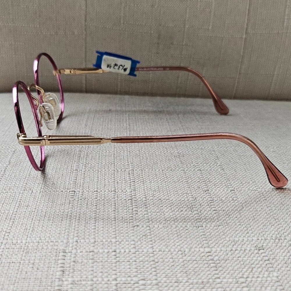 Luxottica Youth Girl Eyeglasses Frame GOLDELECTROPLATED Glasses Frame Italy - Picture 7 of 12